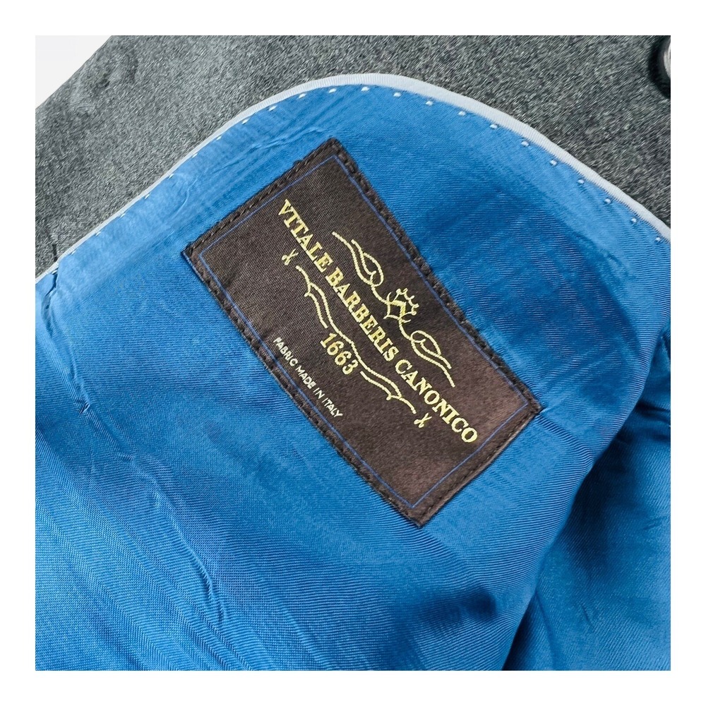Brooks Brothers Dark Gray Brooksgate Vitale Barberis Wool 2 Btn/Vent Mens Sz 42R - Picture 6 of 7